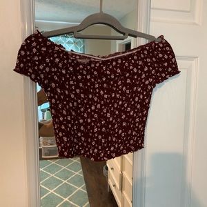 L.A. HEARTS off the shoulder crop top